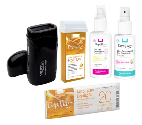 Aquecedor De Cera Vertix + Gel Pré Óleo Pós Depilflax