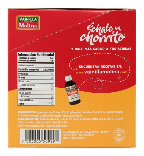 Extracto De Vainilla Saborizante Natural En Sobre