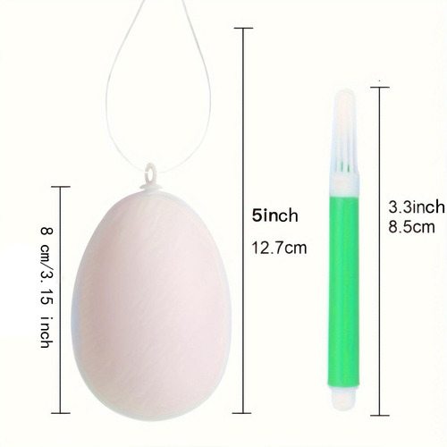 12x Diy Huevos De Pascua Kit De Material Diy Suministros 8cm