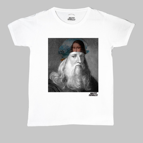 Leonardo Da Vinci Sombrero - Remera 100% Algodón