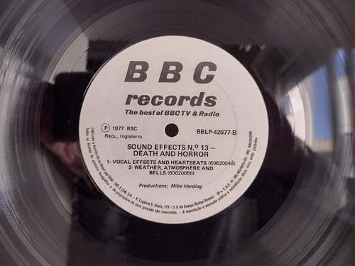 Lp Sound Effects Death & Horror - Bbc Vol. 13 (Usado)