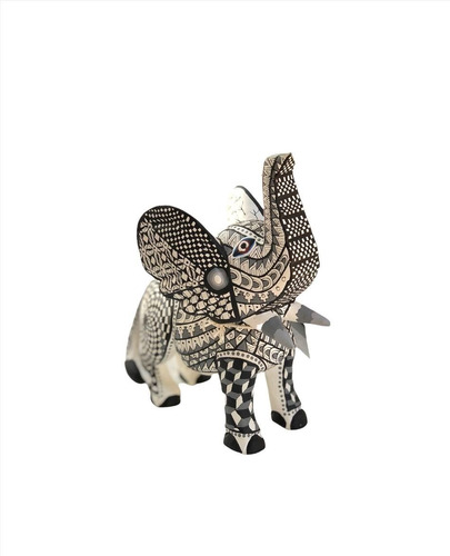 Imagen 2 de 3 de Elefante De Mandala Blanco Y Negro, Aripo.