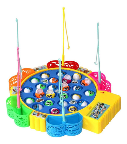 Juego De Pesca Giratorio Juego De Mesa De Juguetes 24 Peces