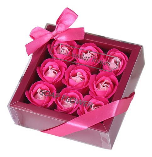 3 X 2 Rosas De Jabón Perfumadas Con Caja De Regalo 3 Piezas