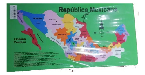 Rompecabezas Mapa República Mexicana Educativo Foamy México