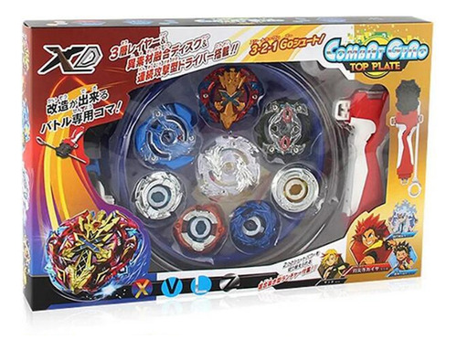 4 Beyblade Xd168-1 Tornado, 2 Lanzadores Y Juguete Arena Par