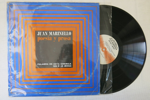 Vinyl Vinilo Lp Acetato Juan Marinello Poesía Y Prosa Poesía