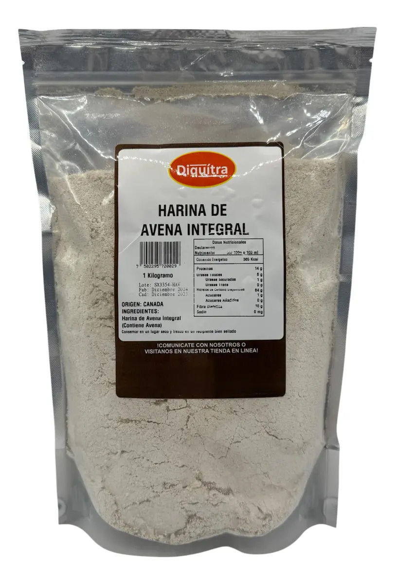 Harina De Avena Integral Calidad Premium 1 Kg