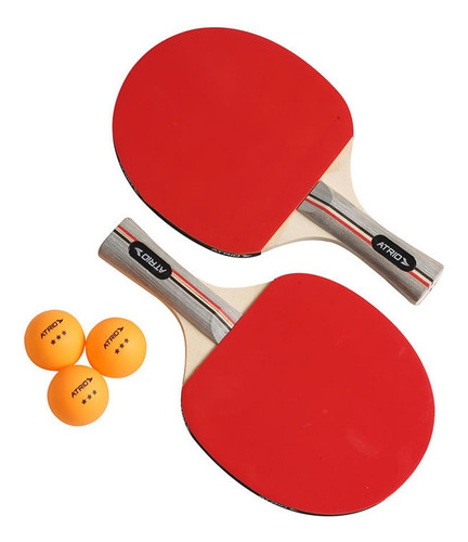Set Ping Pong Multilaser 2 Paletas + 3 Pelotas 3e Premium Ax