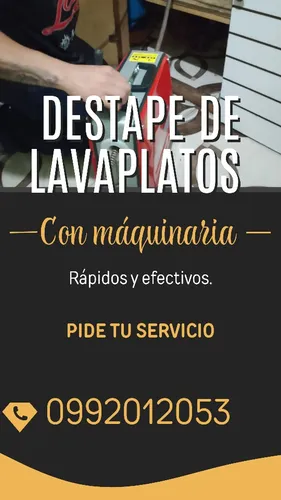Servicio De Destape De Cañerías Con Maquinaria 0992012053