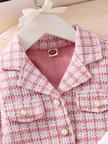 Blazer, Remera Cuello Alto Y Pollera Niñas