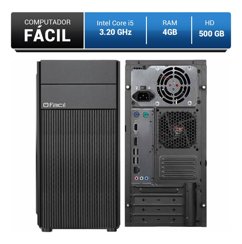 Computador Fácil Intel Core I5 4gb Ddr3 Hd 500gb