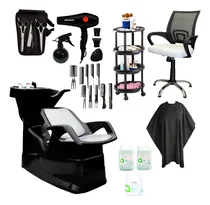 Comprar Kit Lavacabezas Peluqueria + Sillon + Carro + Insumos 