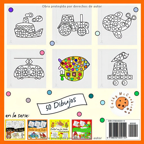 Pintar Con Los Dedos | Vehículos | A Partir De 2 Años, De Mccookie, Cathy. Editorial Independently Published, Tapa Pasta Blanda, Edición 1 En Español, 2022