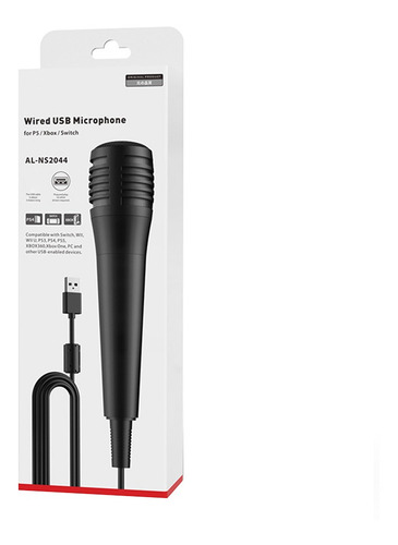 Imagen 10 de 10 de Micrófono Con Cable Usb De 3 M Para Switch Wii -xbox Ps5 Ps4
