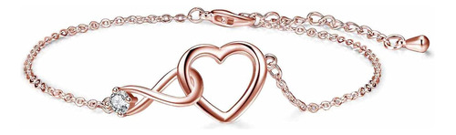 Pulsera De Plata De Ley 925 Con S Mbolo De Amor Infinito Par