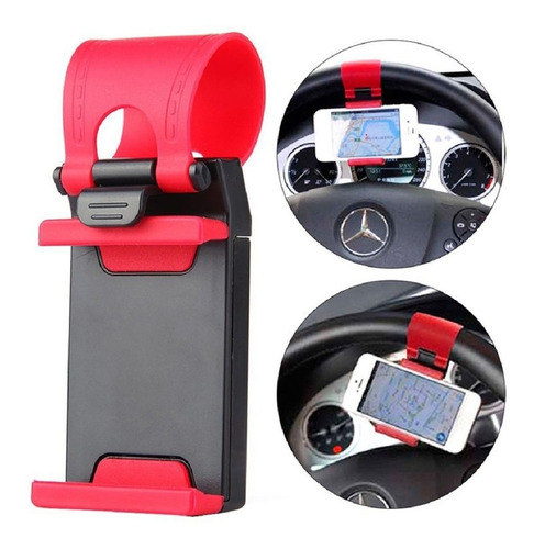 Imagen 3 de 6 de Soporte P/volante Auto Universal Silicona Gps Celular