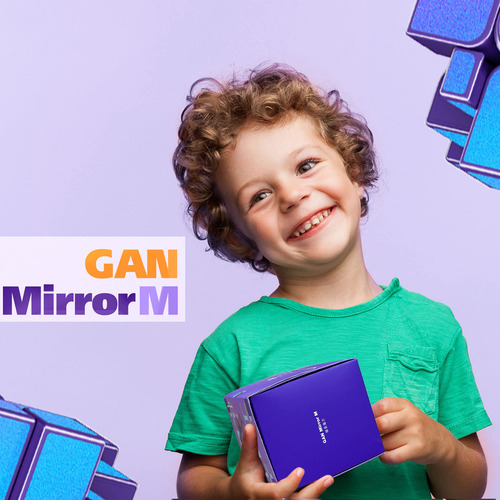 Cubo Mágico Gan Mirror M Speed Cube 3 X 3 Pulgadas Morado Color De La Estructura