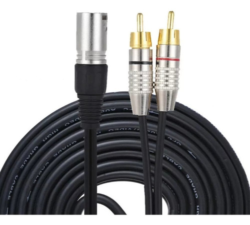 Cable De Audio 2 Rca Macho A 1 Xlr Macho 1m Monoaural