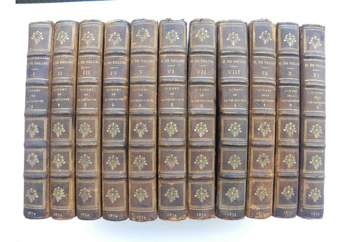 19 Libros Antiguos Honorato De Balzac 1874 - 2da. Edicion