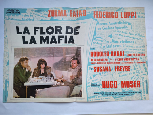 6 Lobby Card Cine Argentino La Flor De La Mafia Zulma Faiad* (Usado)