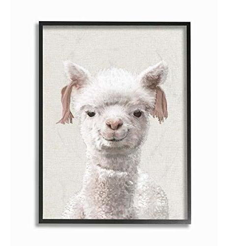 Stupell Industries Llama Retrato Pintura De Animal Blanco, D