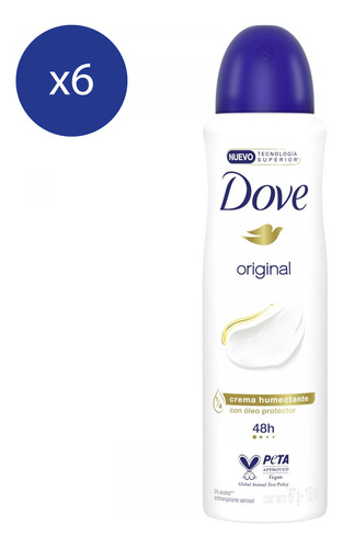 Pack Antitranspirante Dove Original  150 Ml