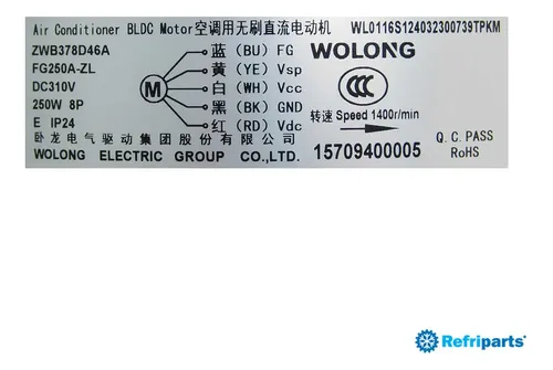 Motor Ventilador Evaporadora Gree - 15709400005 | MercadoLivre