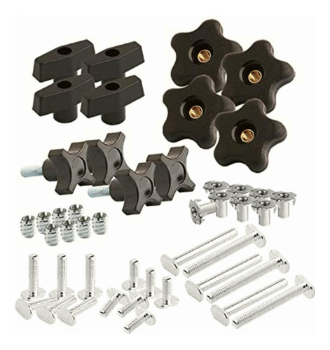 Powertec 71174 T-track Jig Hardware Kit, 5/16/ -18, 46 Pcs