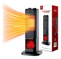 Comprar Calefactor Calentador De Torre Cerámico Ptc 1500w Negro