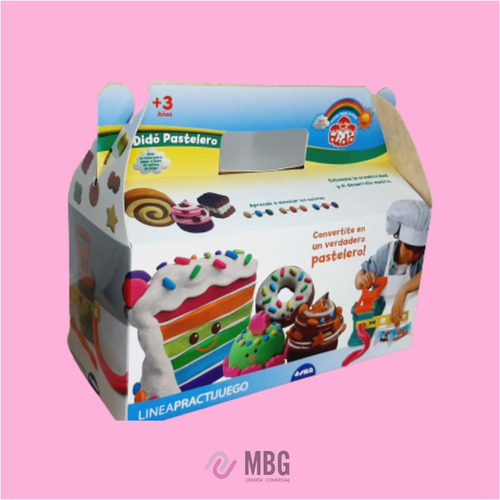 Imagen 3 de 4 de Set Dido Pastelero Plastilina + Cortante + Rodillo + Molde
