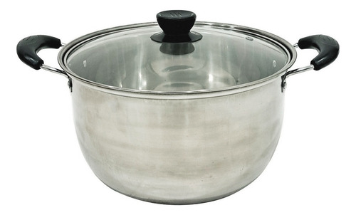 Cacerola Olla Acero Inox Tapa Vidrio Con Asas M - Sheshu 