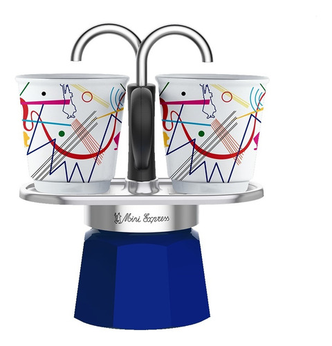 Cafetera Bialetti Set Mini Express 2 Cups Kandinsky Italiana