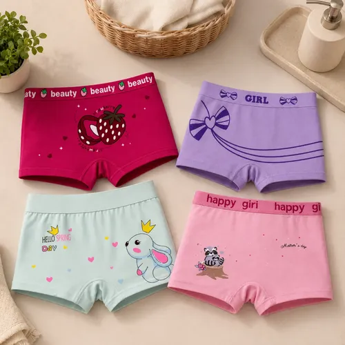 Kit 10 Calcinhas Box Shortinho Infantil Menina 2 a 10 Anos