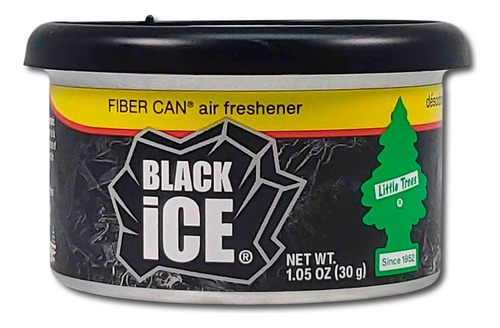 Ambientador Lata Fiber Can Black Ice Little Trees Importado