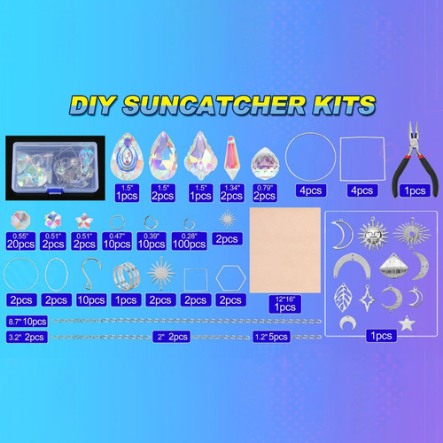 Set De 200 Suncatchers Craft Set De Atrapasoles Con Aro