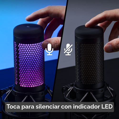 Imagen 8 de 9 de Micrófono Hyperx Quadcast S Rgb, Montura Anti-vibraciones