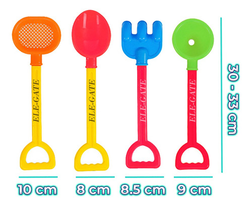Set De 4 Palas Para Playa