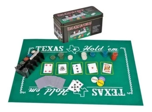 Imagen 1 de 6 de Juego De Mesa 200 Fichas Poker Texas Holden 