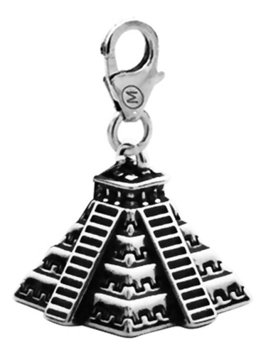Dije Monona Piramide Maciza Realista De Plata 925 Liniers