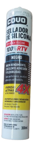 Sellador Silicón Anti Hongo Color Negro Covo Cartucho 300ml