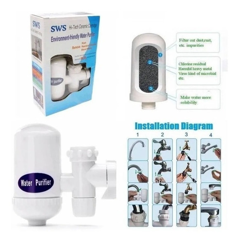 Imagen 4 de 4 de Filtro De Agua Purificador Para Griferia De Cocina