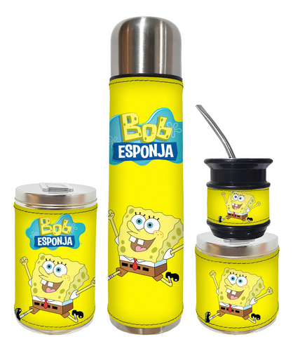 Set Matero 4 Piezas Amnty Bob Esponja Excelente Calidad