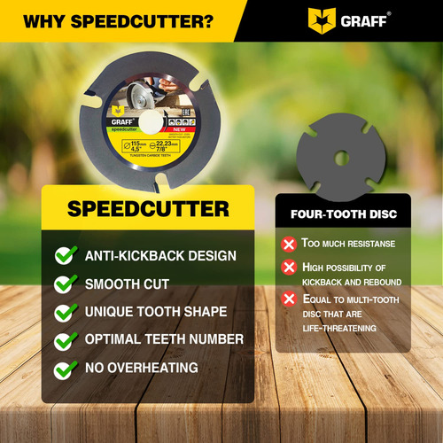Cierra Circular Para Maderar Graff Speedcutter 4 ½ Disco Par