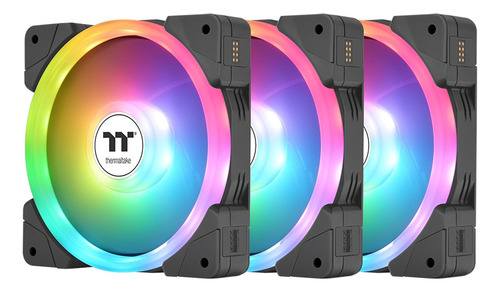 Thermaltake Swafan Ex 12 Argb Pc Ventilador De Refrigeración, 3 Ventiladores, 500~2000 Rpm, Conexión Magnética, Cuchillas Invertibles, Sincronización Con El Software Mb Rgb, Cl-f167-pl12sw-a