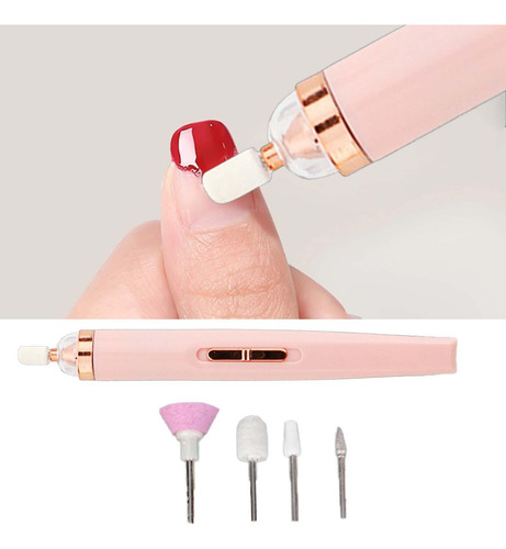 2 Taladro Eléctrico Inalámbrico Para Uñas, Lima De Rosa
