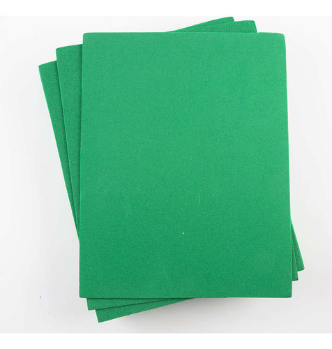 Foamy Tamaño Carta Liso 24 Pzas Manualidad Selanusa Color Verde Bandera