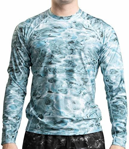 Aqua Design Mens Rash Guard Long Sleeve Water Shirt, P5w1w