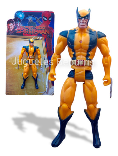 Excelente Muñeco Wolverine Articulado Con 2 Accesorios 