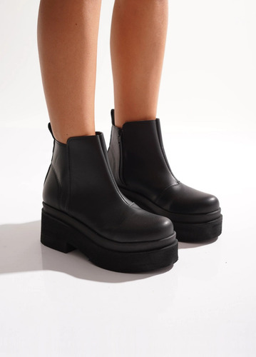 Botas De Mujer Cuero Eco Calabria Plataforma Araquina